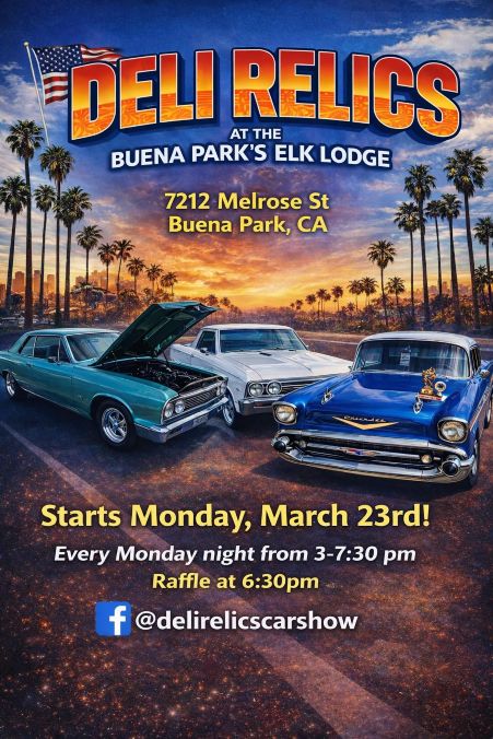 Deli Relics Car Meet flyer 2026